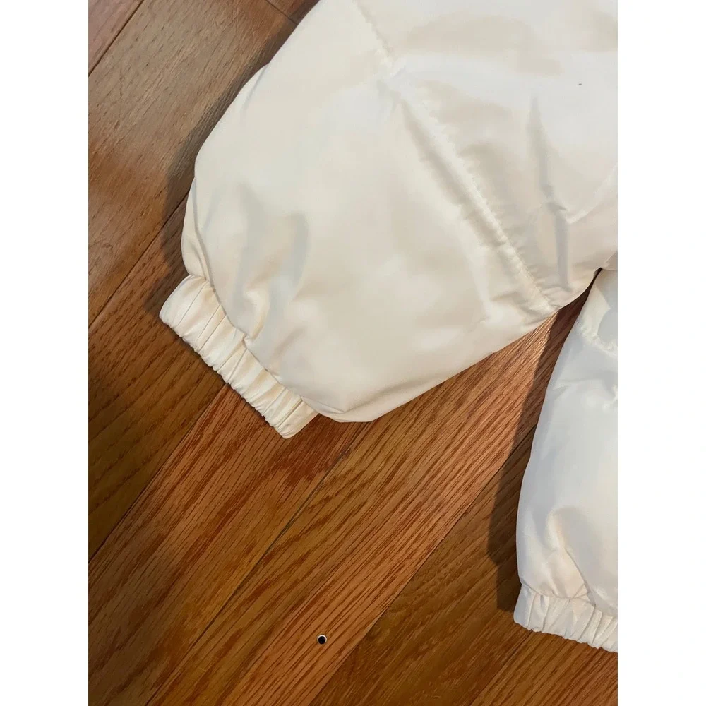 Old Navy Baby Puffer Pants Off‎ White Cream Quilted Snow Pants 3-6M NWT
